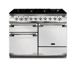 RANGEMASTER  Elise 110 Dual Fuel Range Cooker - White & Chrome